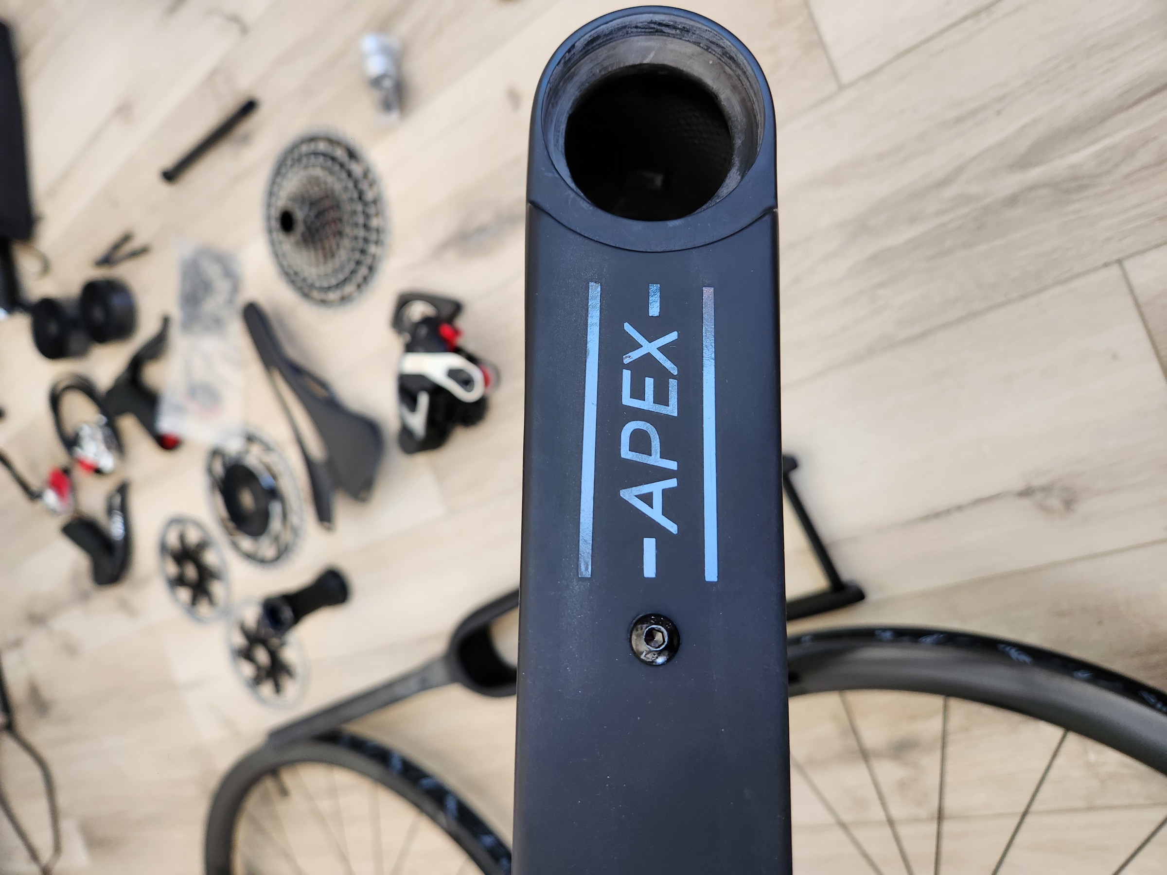 Close view of the Apex in-frame storage opening